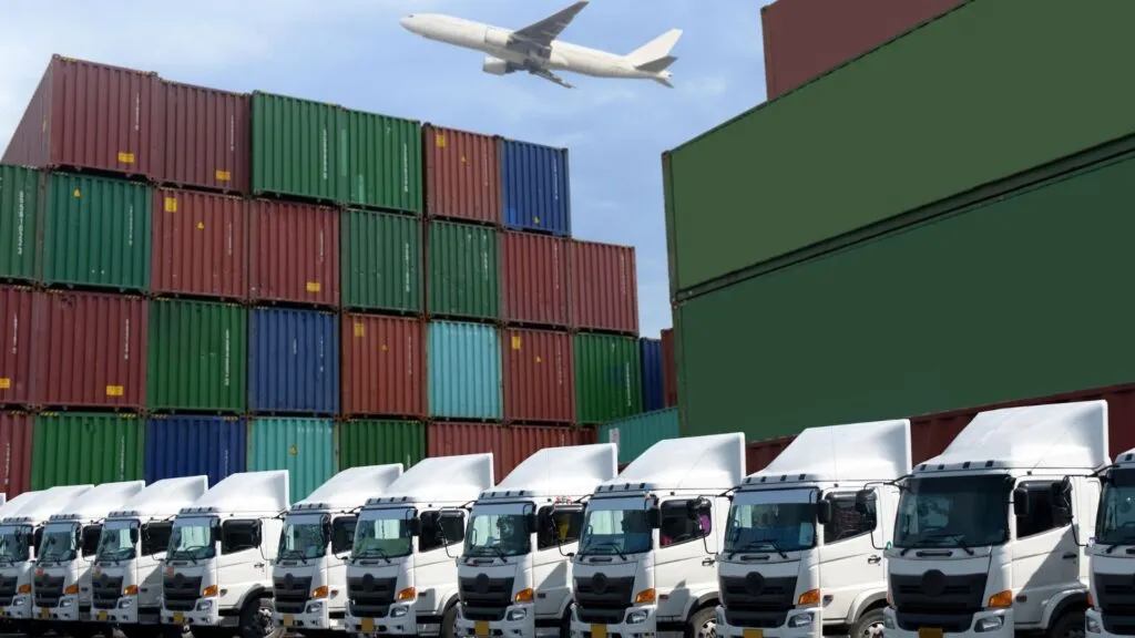中国から米国への航空貨物とトラック貨物の組み合わせ